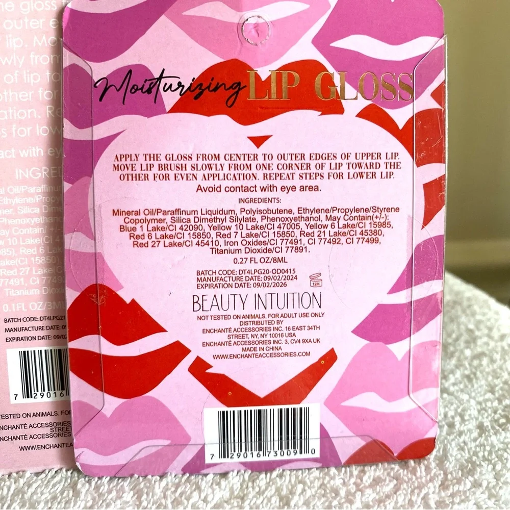 5/$25 Beauty Intuition 2pc set Strawberry Lip Gloss and nourishing